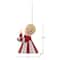Mr. Christmas Vintage Christmas Candy Cane Girl with Candle Ornament